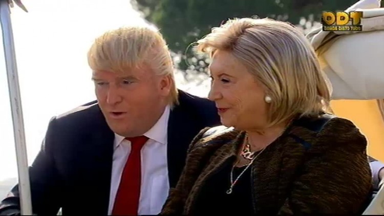 Donald Trump e Hillary Clinton em Lisboa