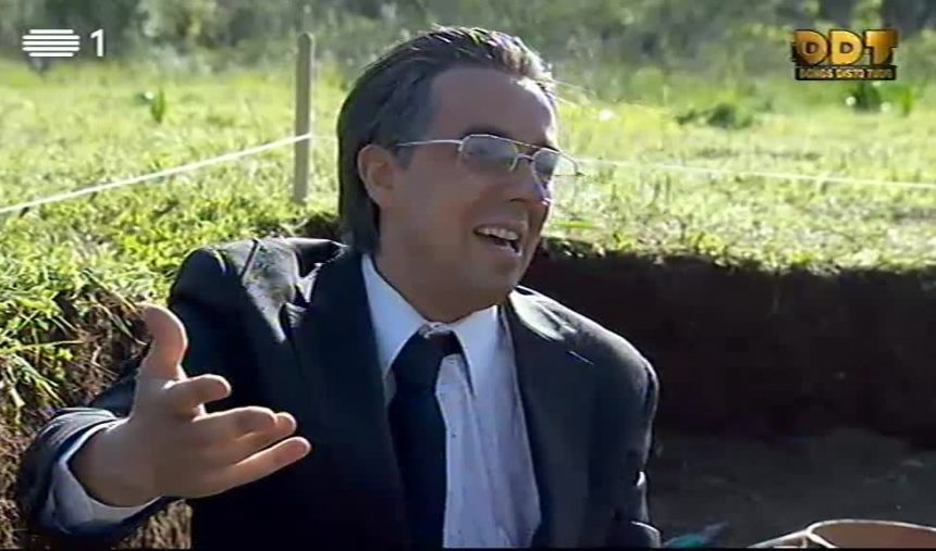 Pedro Arroja e a arqueológa