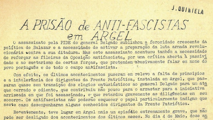 Prisão de Anti-Fascistas em Argel