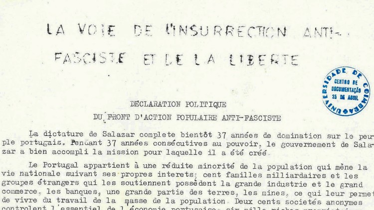 Declaração política da FAP (em francês)