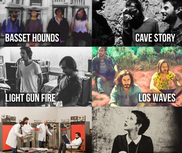 Basset Hounds, Cave Story, Light Gun Fire, Los Waves, Tape Junk e Tracy Vandal