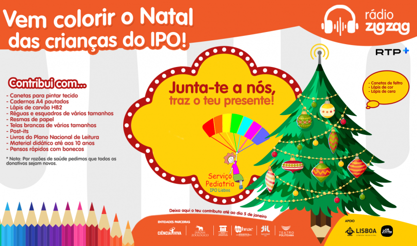 Vamos colorir o Natal das crianças do IPO